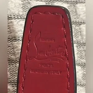 CHRISTIAN LOUBOUTIN baby pink Leather Belt with iconic red interior. Christian Louboutin | Accessories | Christian Louboutin Baby  main image 2